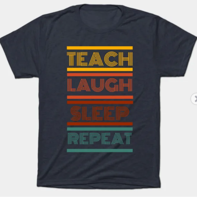 Navy: Teach, Laugh, Sleep, Repeat (Triblend-EXTRA SOFT) Main Image